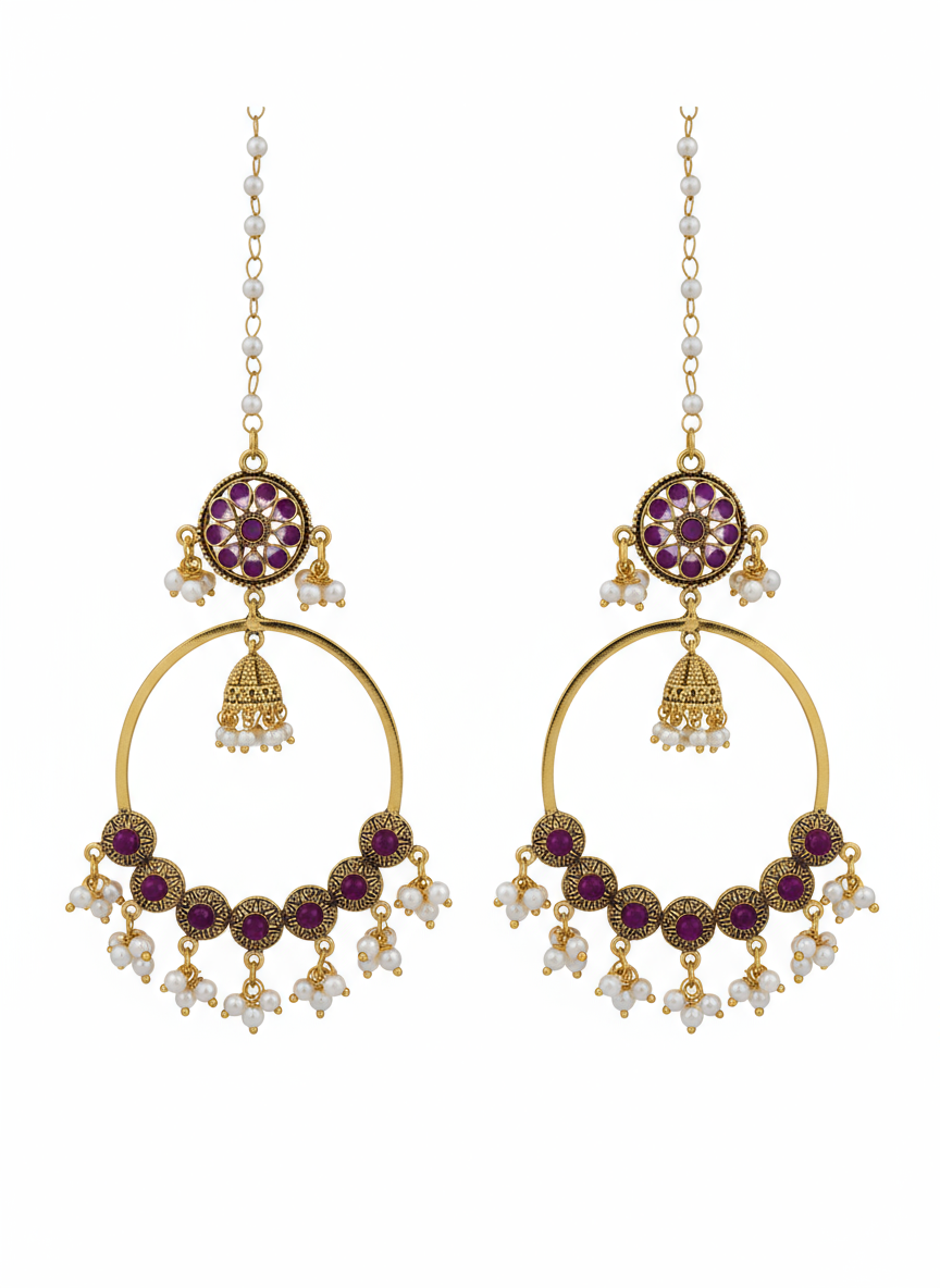 The Gulbahar Hoop Chandbali