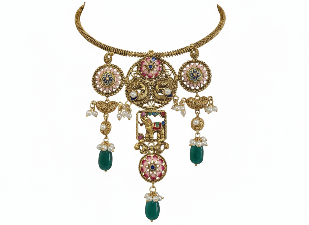 Vilasini Peacock Necklace