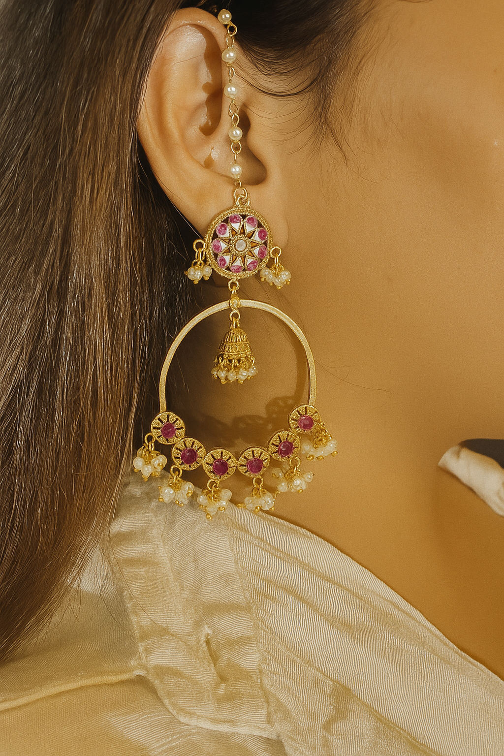 The Gulbahar Hoop Chandbali