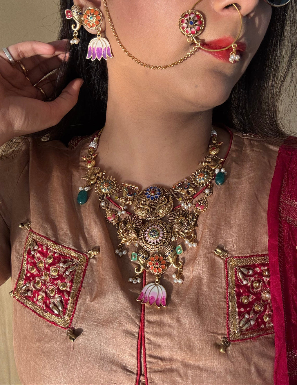 Majestic Lotus Heritage Necklace