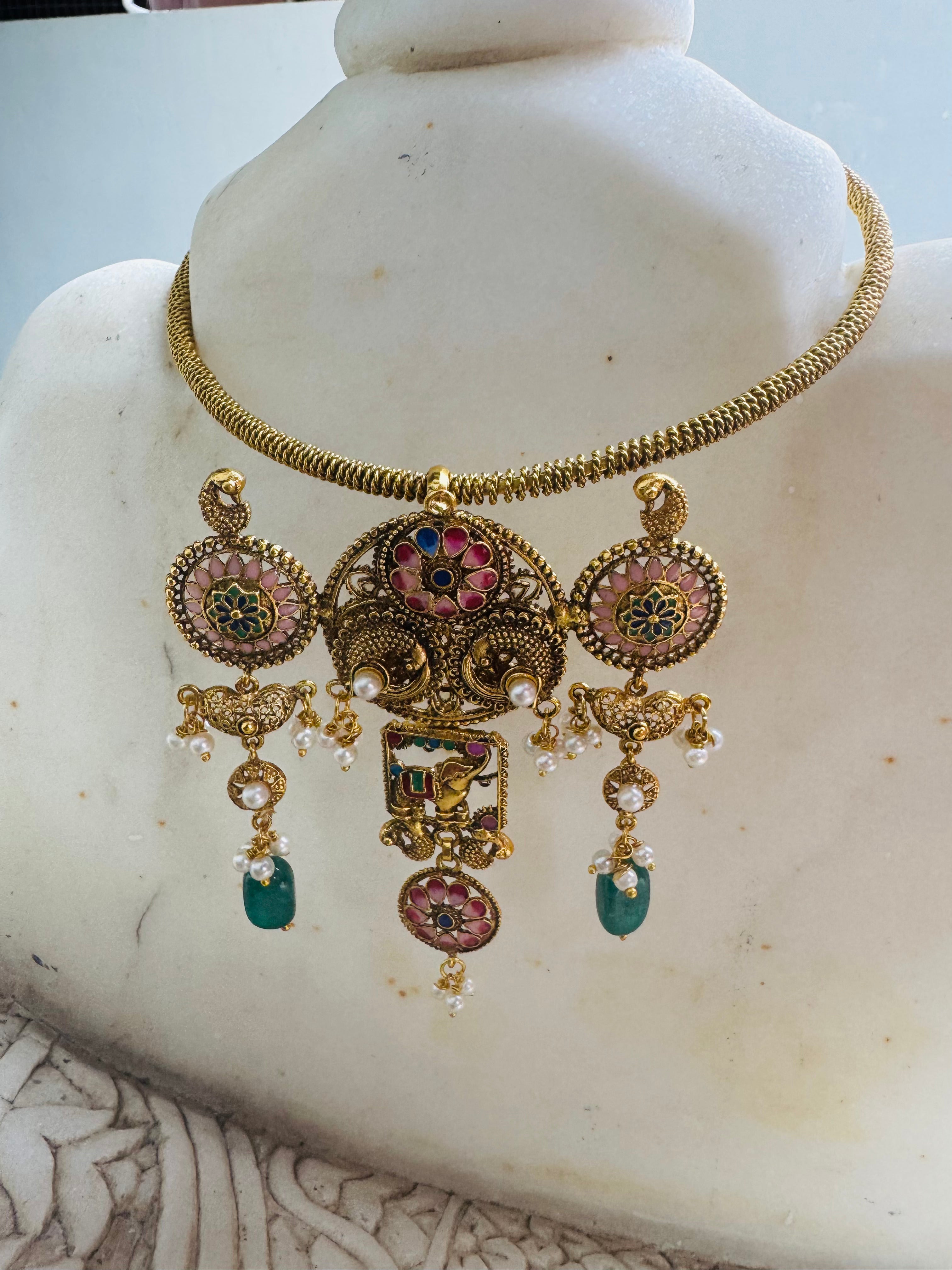 Vilasini Peacock Necklace