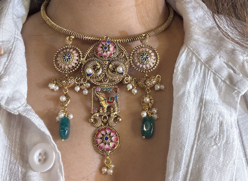 Vilasini Peacock Necklace