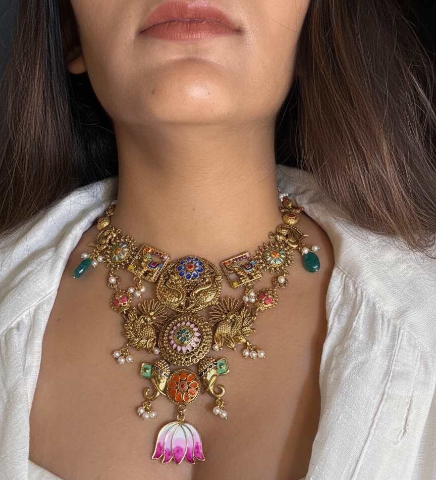 Majestic Lotus Heritage Necklace